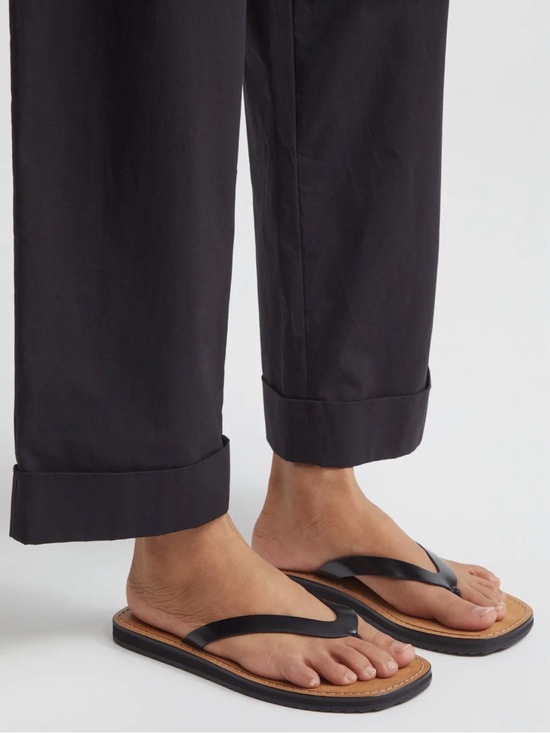 The Row Shoes - The Row City Flip Flop Black Size EU 39 US 9
